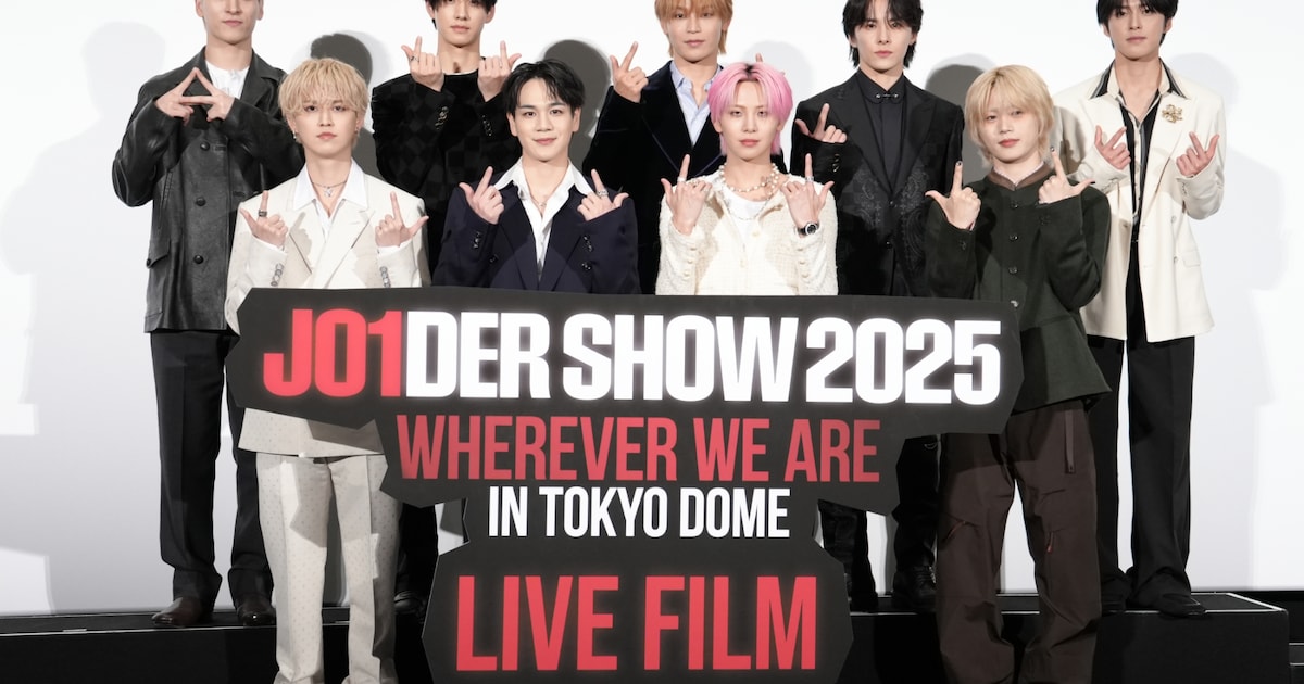 JO1 Attends Stage Greeting for Tokyo Dome Live Film Release